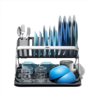 Oxo - Support à vaisselle pliable en aluminium