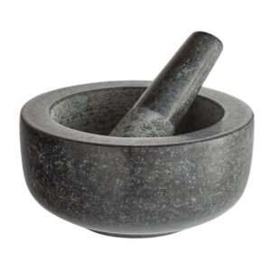 Fox Run - Mortier et pilon marbre noir 7 pouces diamétre