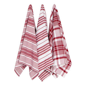 Now Design - Set of 3 jumo dishtowel Carmine