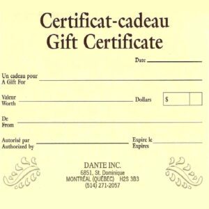 Certificat Cadeau de 50$