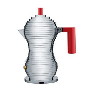 Alessi - Cafetière Pulcina espresso 3 tasses, Rouge