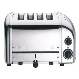 Dualit - Grille-pain 4 tranches, Argent