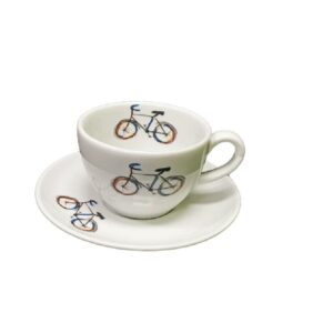Formenton - Tasse et soucoupe cappuccino Bicyclette 6oz,