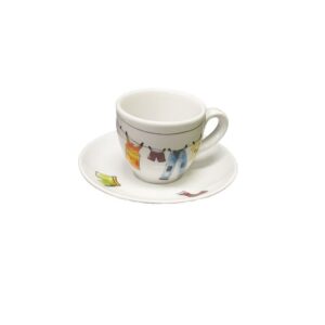 Formenton - Tasse et soucoupe espresso corde à linge 3.5OZ