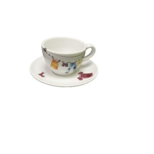 Formenton - Tasse et soucoupe cappuccino Corde à linge 6oz,