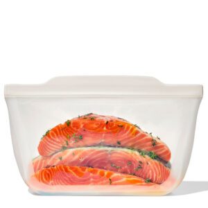 Oxo - Pochette en silicone réutilisable Rigide, 1.9L