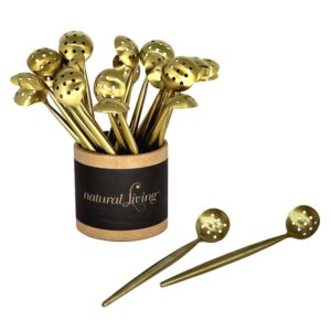 Natural Living - Cuillère à olives - or